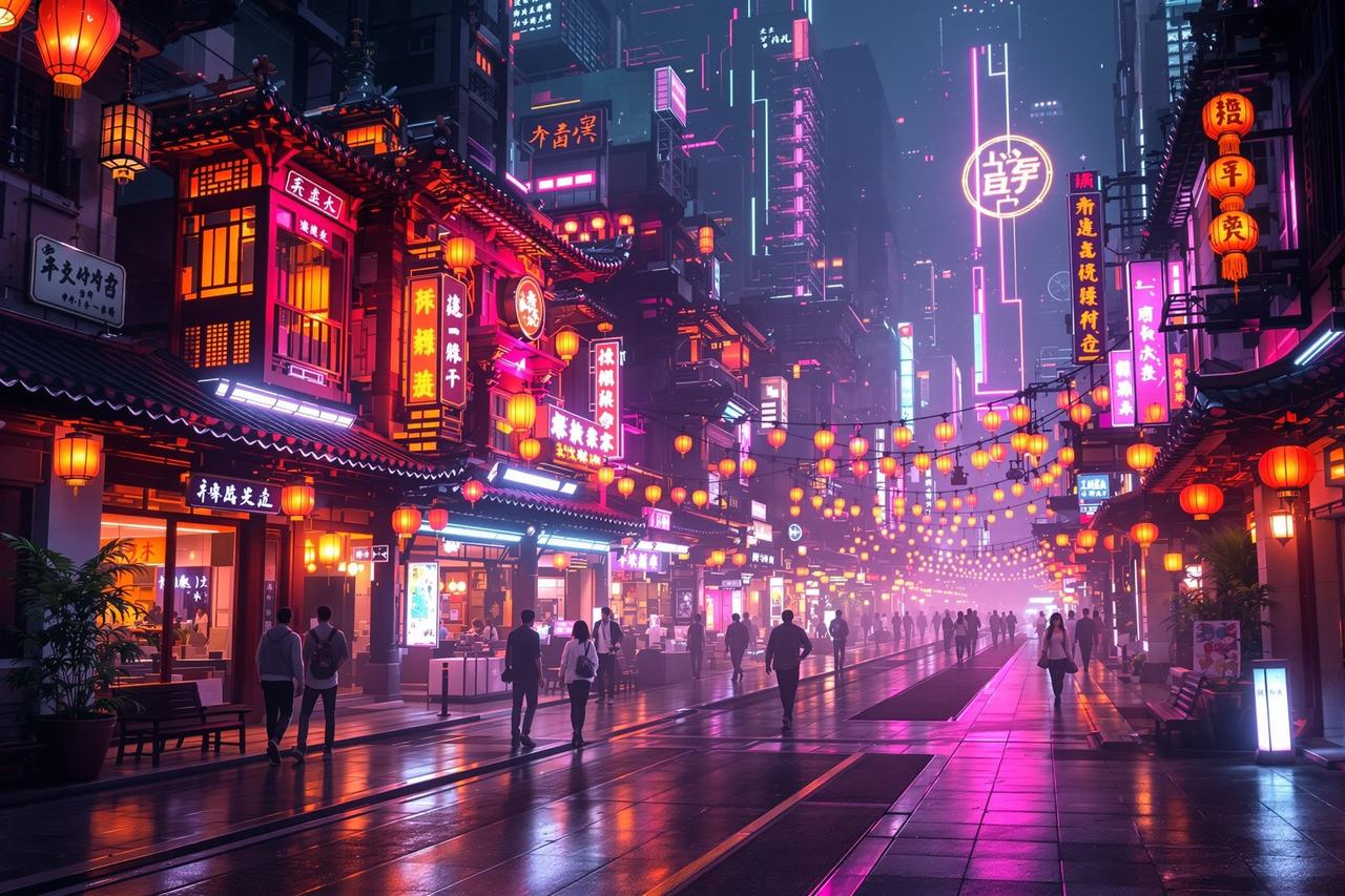 tk视频-赛博朋克美学：当东方遇见未来
